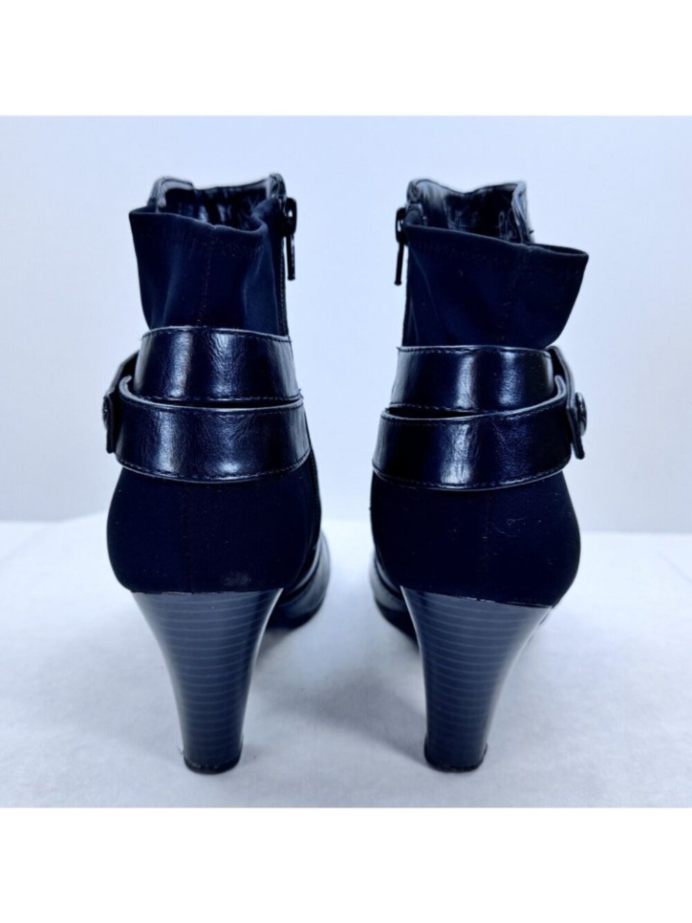 Life Stride Yarnessa Boots Womens Size 9.5M Black Leather Upper Side Zipper - Picture 3 of 12